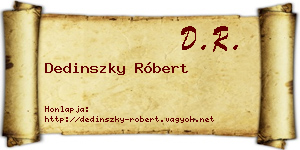 Dedinszky Róbert névjegykártya
