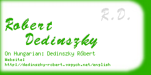 robert dedinszky business card